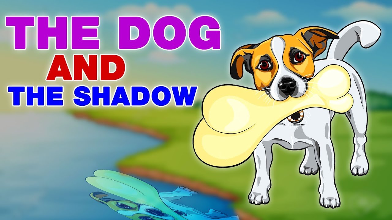 The dog and his shadow in Hindi