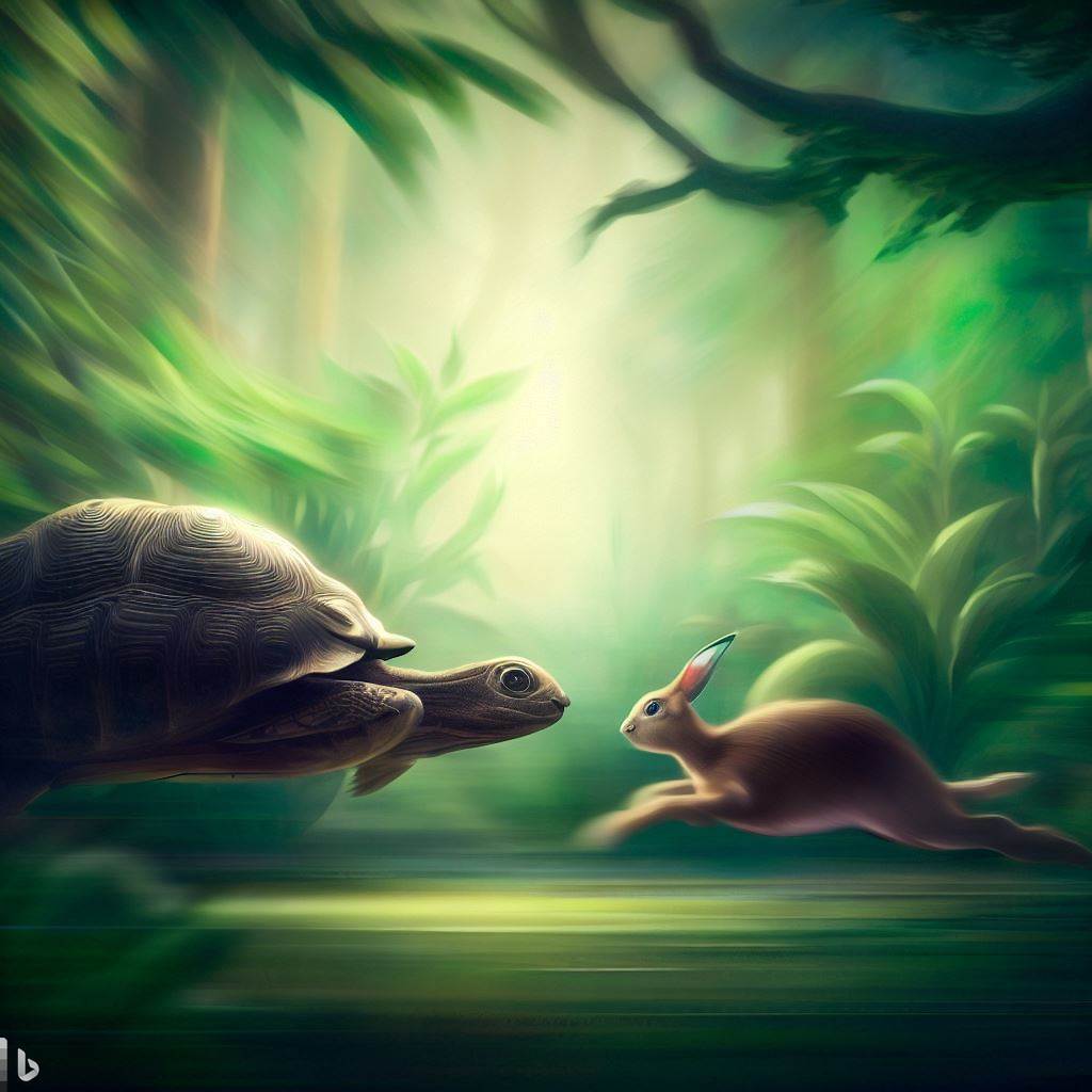 The story of The Tortoise and the Hare